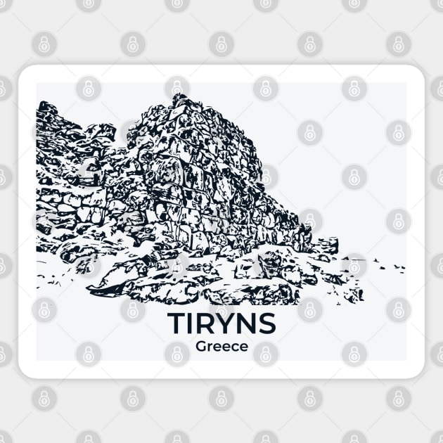 Tiryns - Greece Magnet by Lakeric